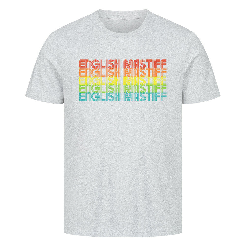 Premium T-Shirt "English Mastiff - RETRO" Heather Grey – hunde-shirt.de