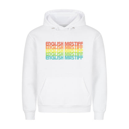 Premium Hoodie "English Mastiff - RETRO" Weiß – hunde-shirt.de