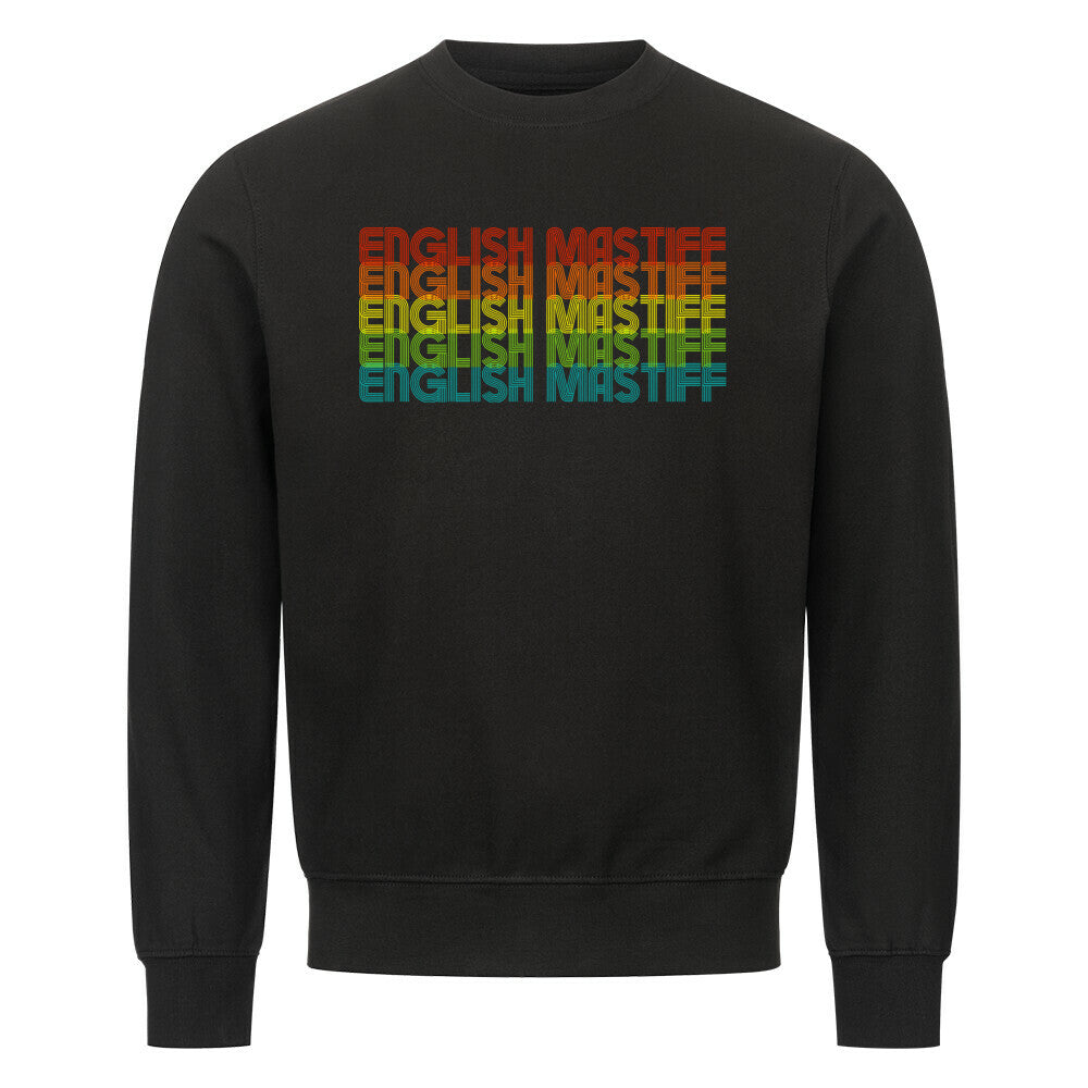 Premium Sweatshirt "English Mastiff - RETRO" Schwarz – hunde-shirt.de