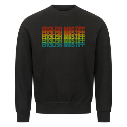Premium Sweatshirt "English Mastiff - RETRO" Schwarz – hunde-shirt.de
