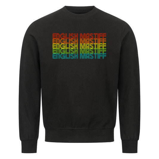 Premium Sweatshirt "English Mastiff - RETRO" Schwarz – hunde-shirt.de