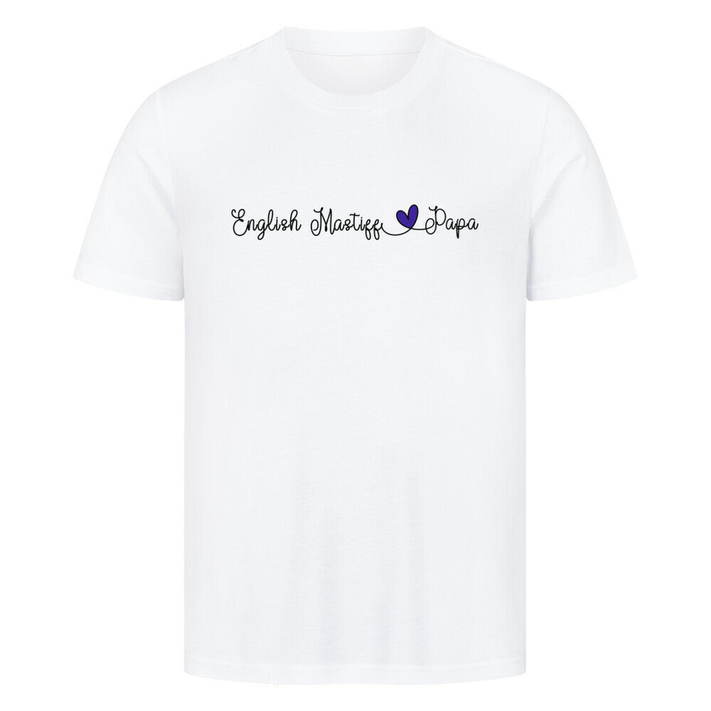 Premium T-Shirt "English Mastiff - Papa" Weiß – hunde-shirt.de