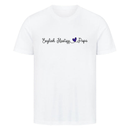 Premium T-Shirt "English Mastiff - Papa" Weiß – hunde-shirt.de