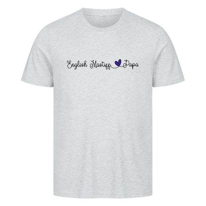 Premium T-Shirt "English Mastiff - Papa" Heather Grey – hunde-shirt.de