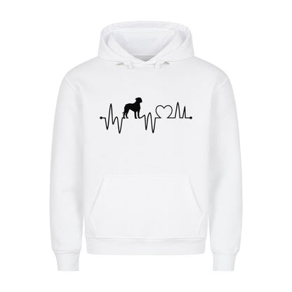 Premium Hoodie "English Mastiff - Heartbeat" Weiß – hunde-shirt.de
