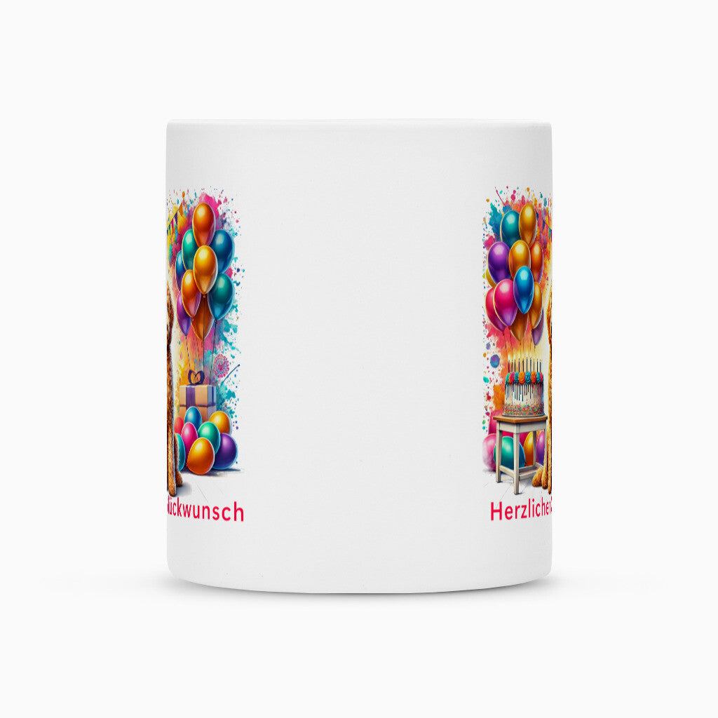 Tasse "Golden Doodle - Herzlichen Glückwunsch" – hunde-shirt.de