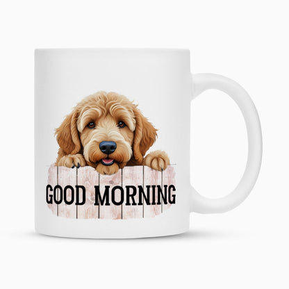 Tasse "Golden Doodle - Good Morning" Weiß – hunde-shirt.de