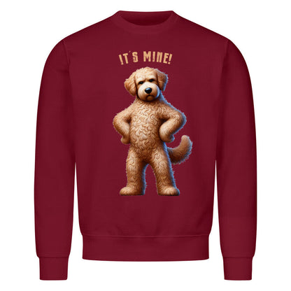 Premium Sweatshirt "Golden Doodle - It´s mine" Burgunder – hunde-shirt.de