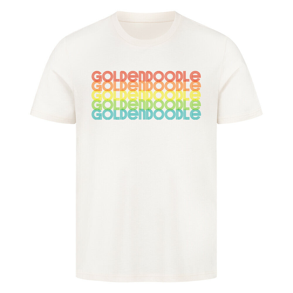 Premium T-Shirt "Golden Doodle - RETRO" Natural Raw – hunde-shirt.de