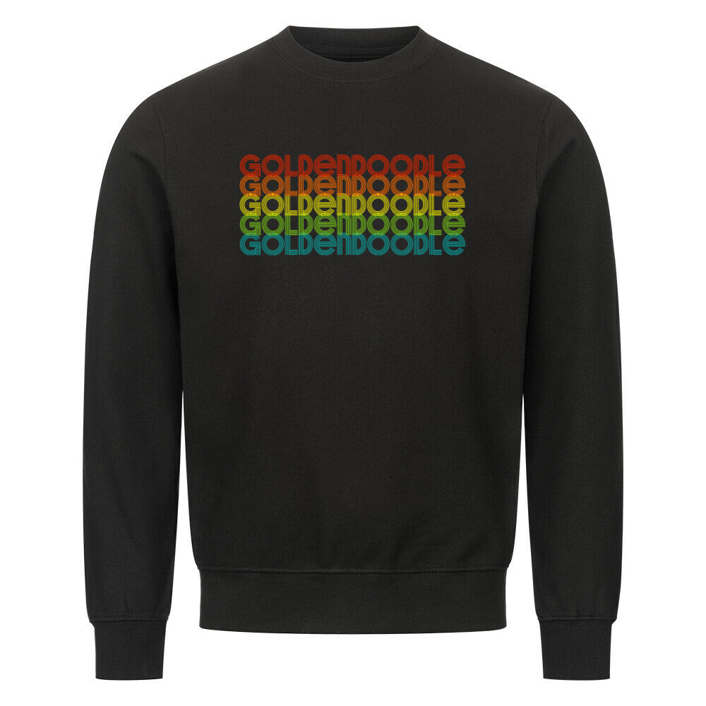Premium Sweatshirt "Golden Doodle - RETRO" Schwarz – hunde-shirt.de