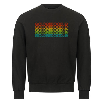 Premium Sweatshirt "Golden Doodle - RETRO" Schwarz – hunde-shirt.de