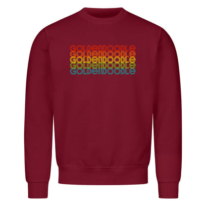 Premium Sweatshirt "Golden Doodle - RETRO" Burgunder – hunde-shirt.de