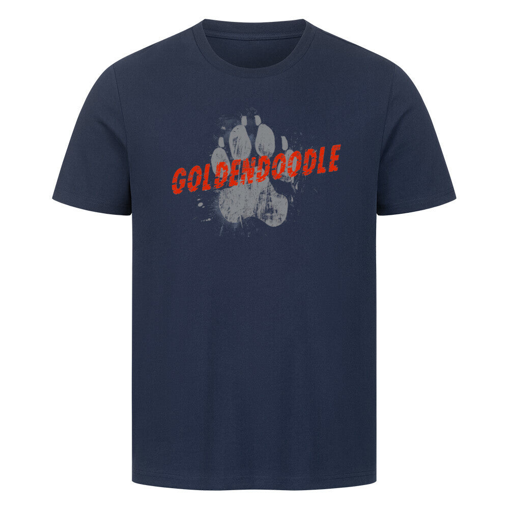 Premium T-Shirt "Golden Doodle - PAW" French Navy – hunde-shirt.de