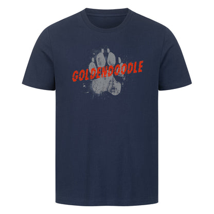 Premium T-Shirt "Golden Doodle - PAW" French Navy – hunde-shirt.de