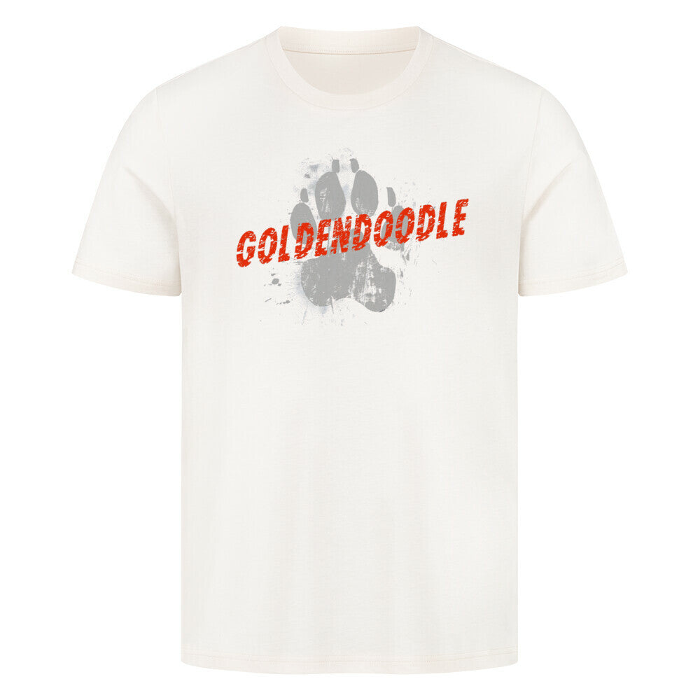 Premium T-Shirt "Golden Doodle - PAW" Natural Raw – hunde-shirt.de