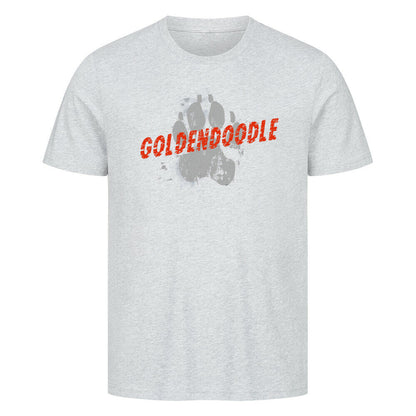 Premium T-Shirt "Golden Doodle - PAW" Heather Grey – hunde-shirt.de