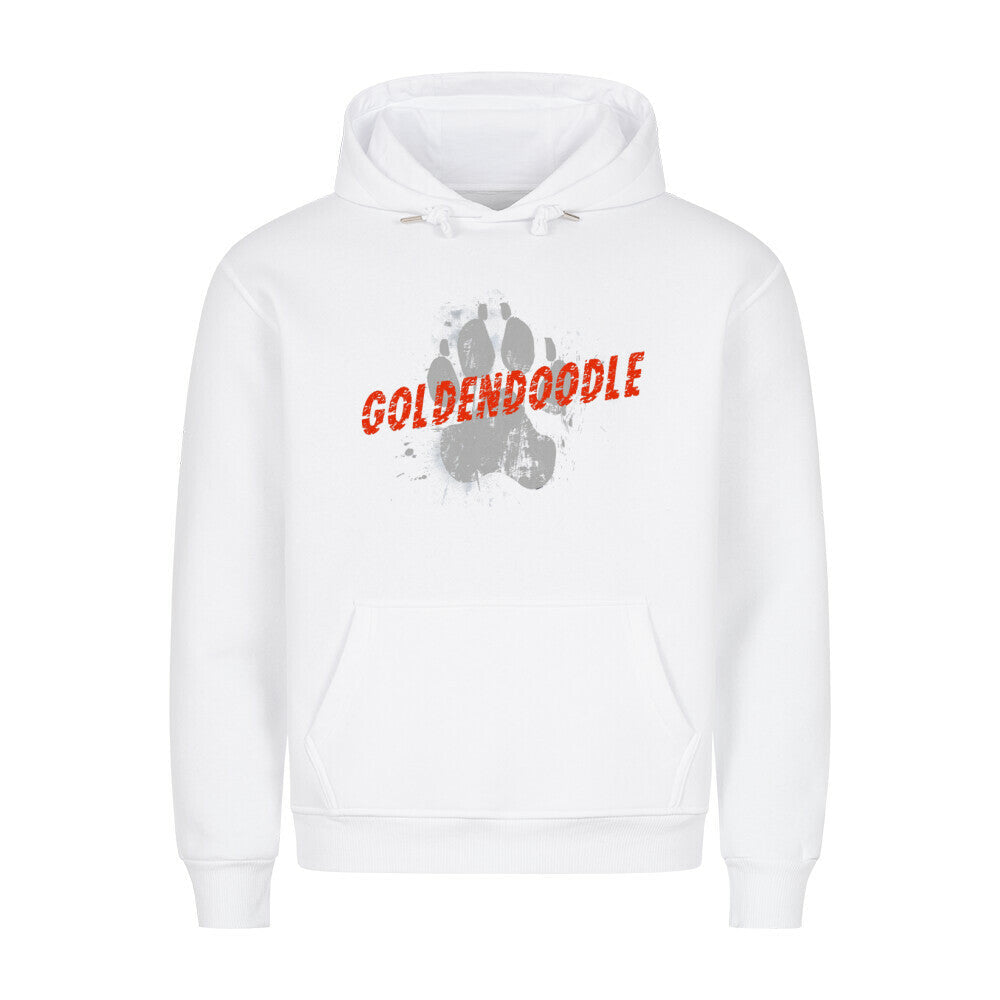 Premium Hoodie "Golden Doodle - PAW" Weiß – hunde-shirt.de