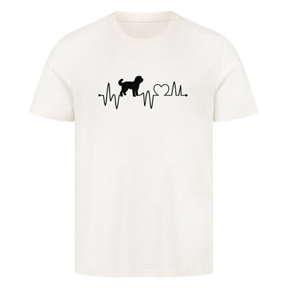 Premium T-Shirt "Golden Doodle - Heartbeat" Natural Raw – hunde-shirt.de