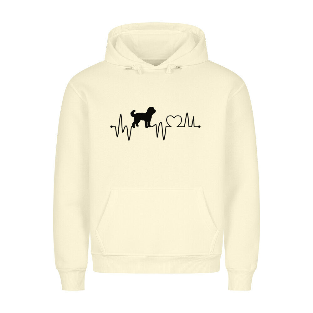 Premium Hoodie "Golden Doodle - Heartbeat" Beige – hunde-shirt.de
