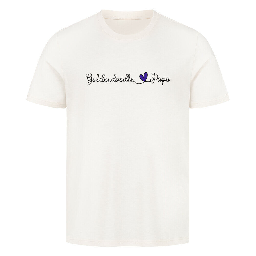 Premium T-Shirt "Golden Doodle - Papa" Natural Raw – hunde-shirt.de