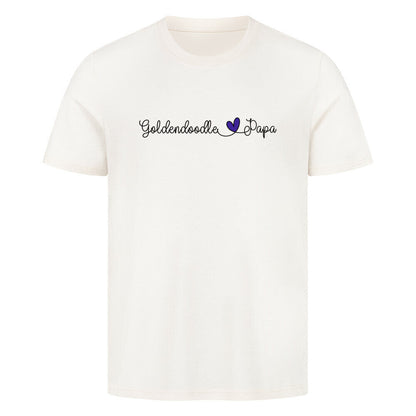Premium T-Shirt "Golden Doodle - Papa" Natural Raw – hunde-shirt.de