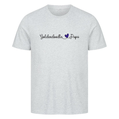 Premium T-Shirt "Golden Doodle - Papa" Heather Grey – hunde-shirt.de