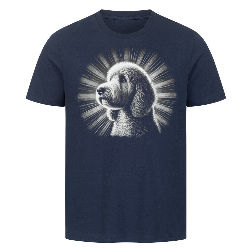 Premium T-Shirt "Golden Doodle - Shine" French Navy – hunde-shirt.de