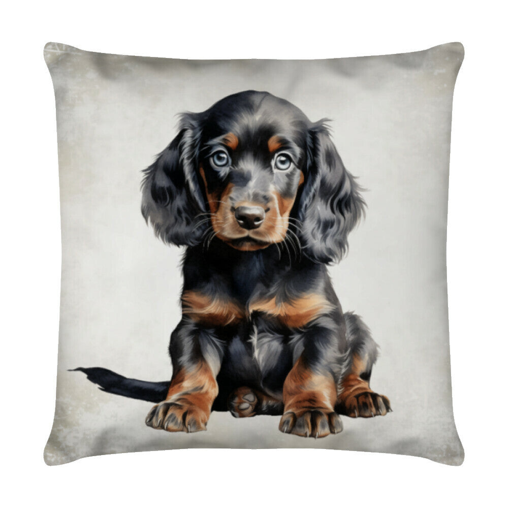 Kissen "Gordon Setter - Puppy" Weiß – hunde-shirt.de