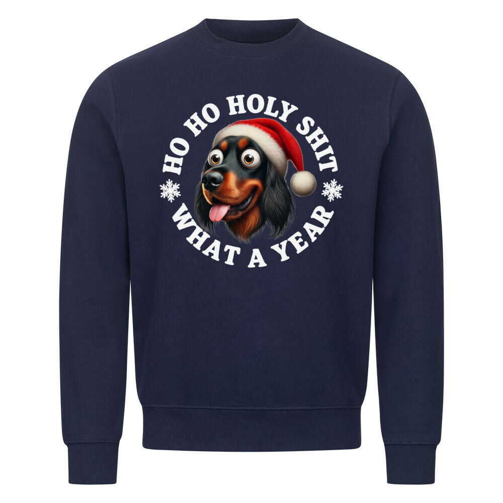 Premium Sweatshirt "Gordon Setter - HO HO..." Navy Blue – hunde-shirt.de