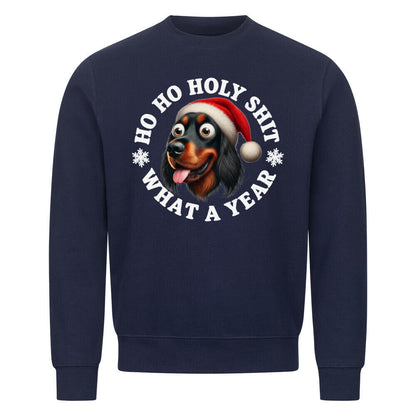 Premium Sweatshirt "Gordon Setter - HO HO..." Navy Blue – hunde-shirt.de