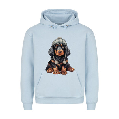Premium Hoodie "Gordon Setter - Winterbub" Babyblau – hunde-shirt.de