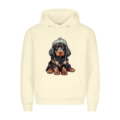 Premium Hoodie "Gordon Setter - Winterbub" Beige – hunde-shirt.de