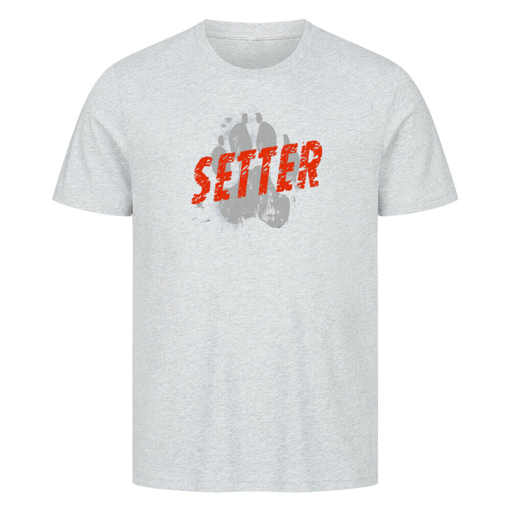 Premium T-Shirt "Gordon Setter - PAW" Heather Grey – hunde-shirt.de
