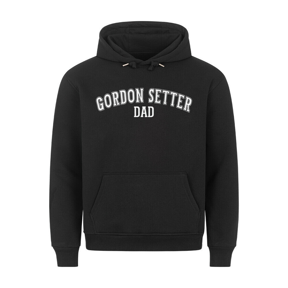 Premium Hoodie "Gordon Setter - DAD" Schwarz – hunde-shirt.de