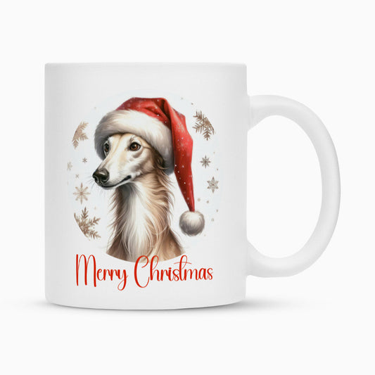 Tasse "Greyhound - Merry Christmas" Weiß – hunde-shirt.de