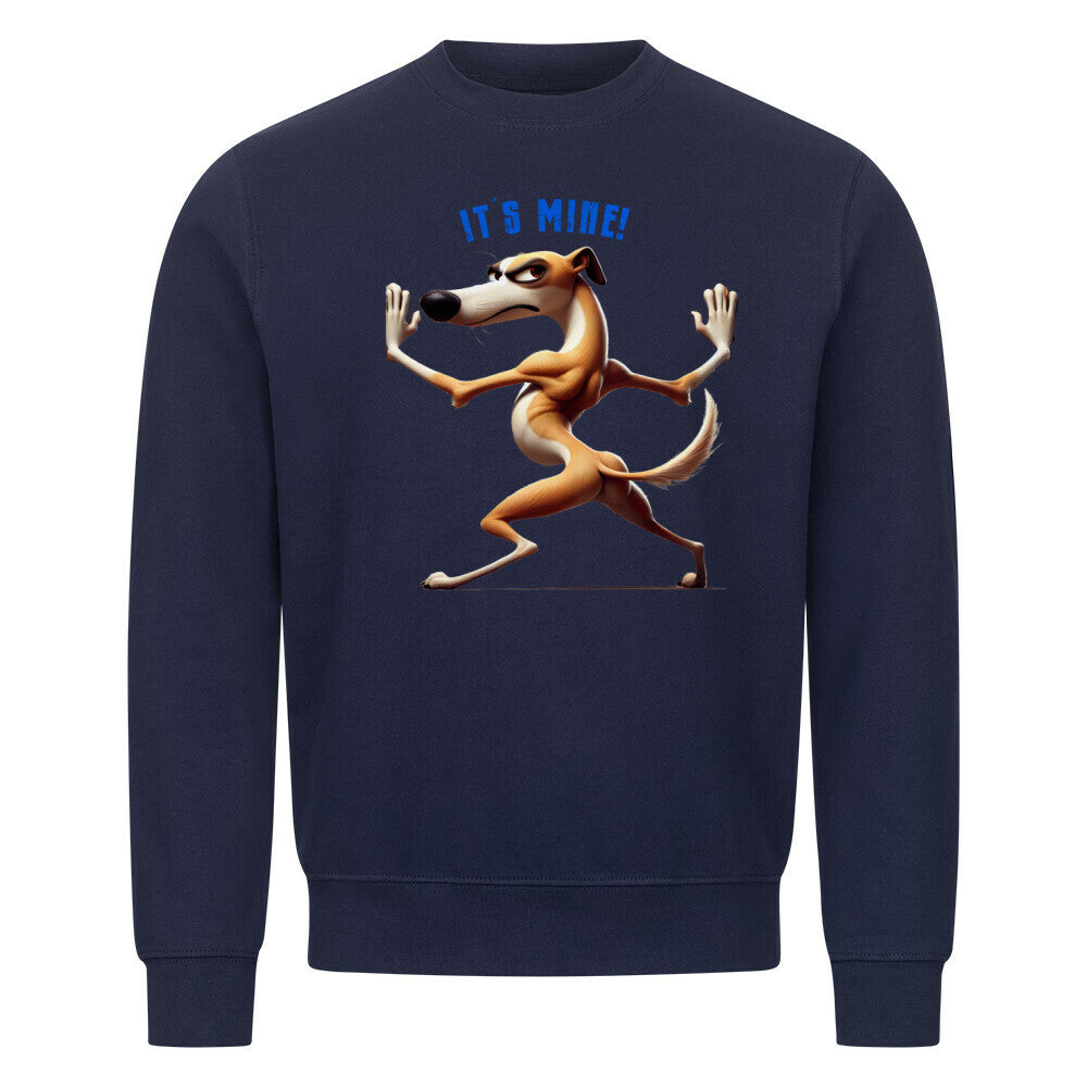 Premium Sweatshirt "Greyhound - It´s mine!" Navy Blue – hunde-shirt.de