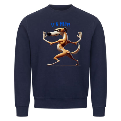 Premium Sweatshirt "Greyhound - It´s mine!" Navy Blue – hunde-shirt.de