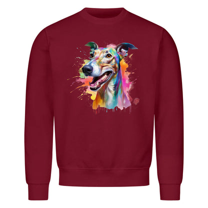 Premium Sweatshirt "Greyhound - Splash" Burgunder – hunde-shirt.de