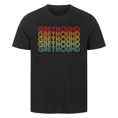 Premium T-Shirt "Greyhound - RETRO" Schwarz – hunde-shirt.de