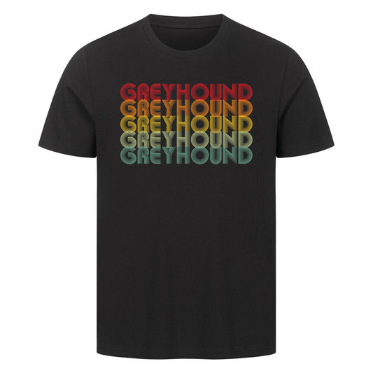 Premium T-Shirt "Greyhound - RETRO" Schwarz – hunde-shirt.de