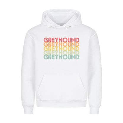 Premium Hoodie "Greyhound - RETRO" Weiß – hunde-shirt.de