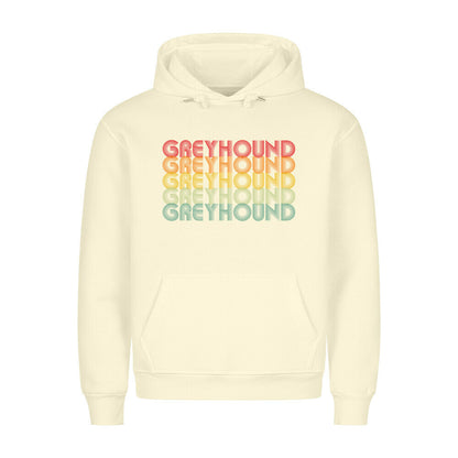 Premium Hoodie "Greyhound - RETRO" Beige – hunde-shirt.de
