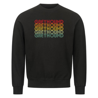 Premium Sweatshirt "Greyhound - RETRO" Schwarz – hunde-shirt.de