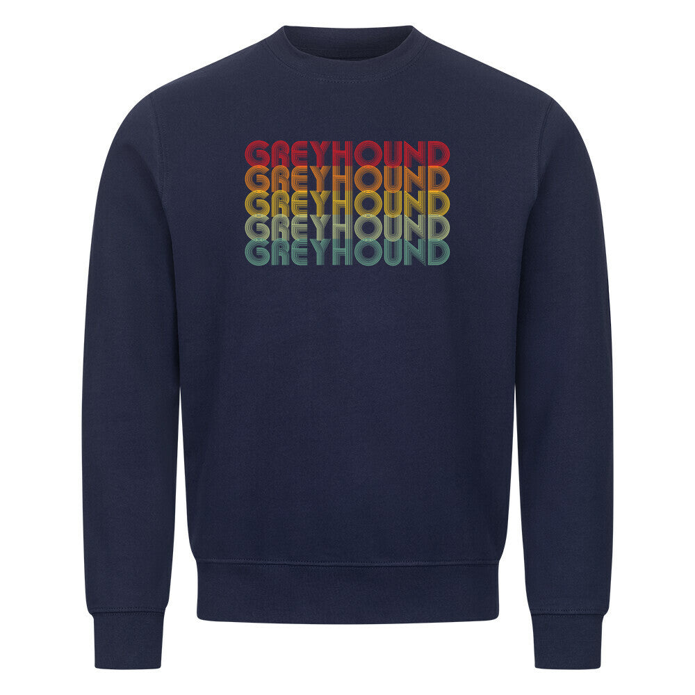 Premium Sweatshirt "Greyhound - RETRO" Navy Blue – hunde-shirt.de