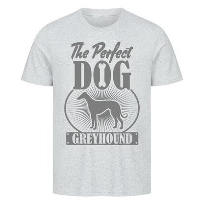 Premium T-Shirt "Greyhound - Perfect Dog" Heather Grey – hunde-shirt.de