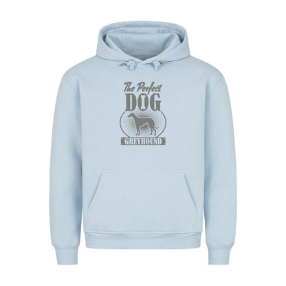 Premium Hoodie "Greyhound - Perfect Dog" Babyblau – hunde-shirt.de