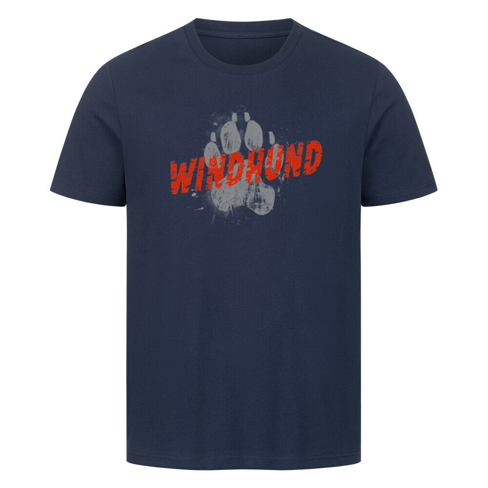 Premium T-Shirt "Windhund - PAW" French Navy – hunde-shirt.de