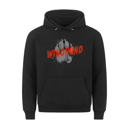 Premium Hoodie "Windhund - PAW" Schwarz – hunde-shirt.de