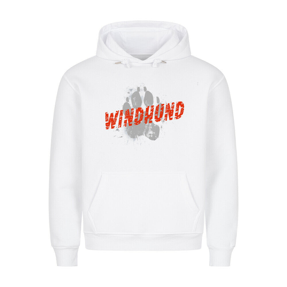 Premium Hoodie "Windhund - PAW" Weiß – hunde-shirt.de