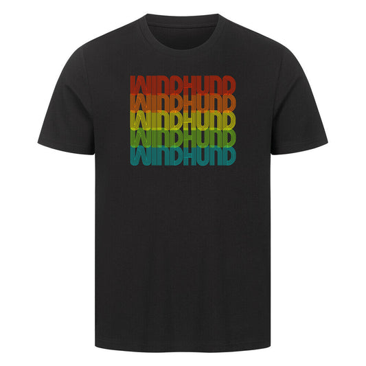 Premium T-Shirt "Windhund - RETRO" Schwarz – hunde-shirt.de